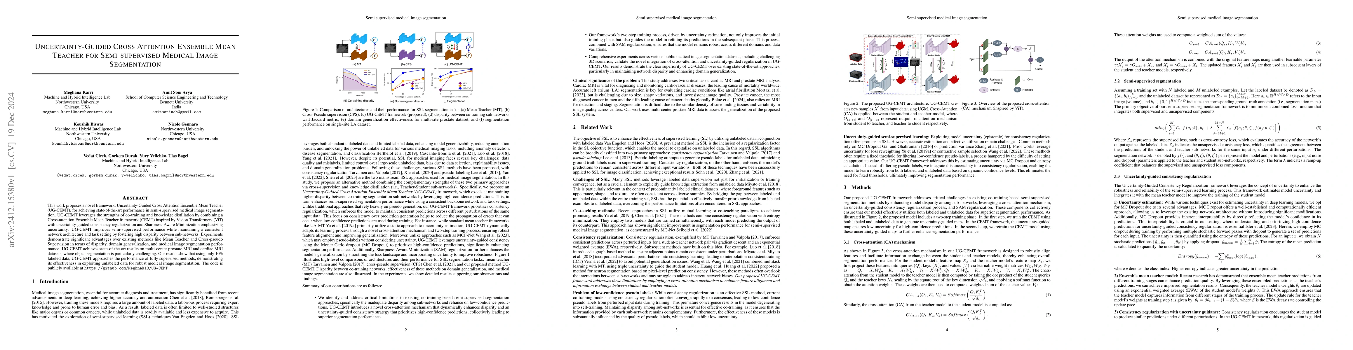 Thumbnail for Uncertainty-Guided Cross Attention Ensemble Mean Teacher for
  Semi-supervised Medical Image Segmentation