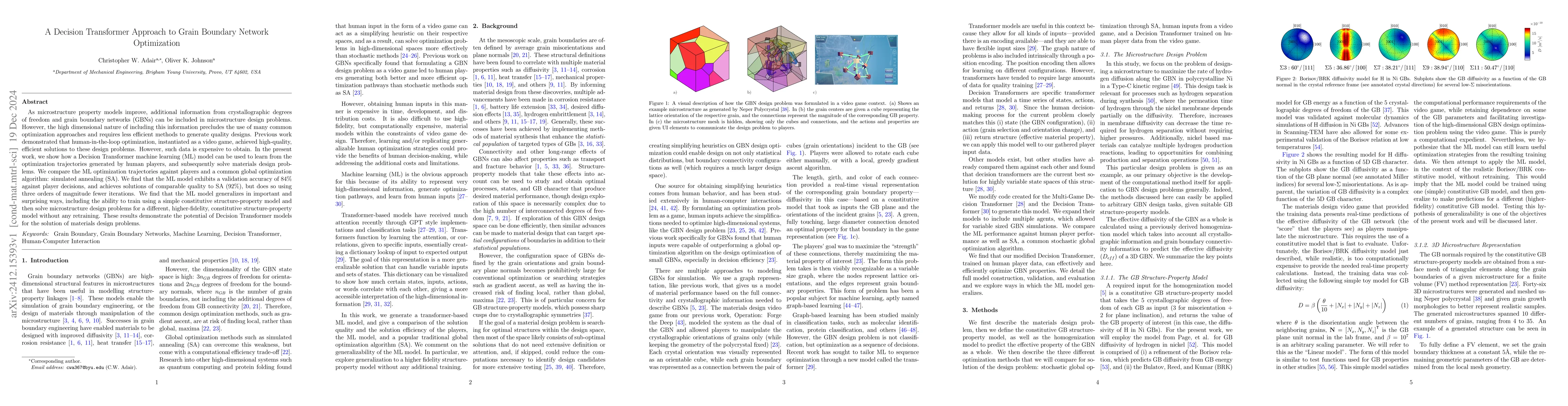 Thumbnail for A Decision Transformer Approach to Grain Boundary Network Optimization