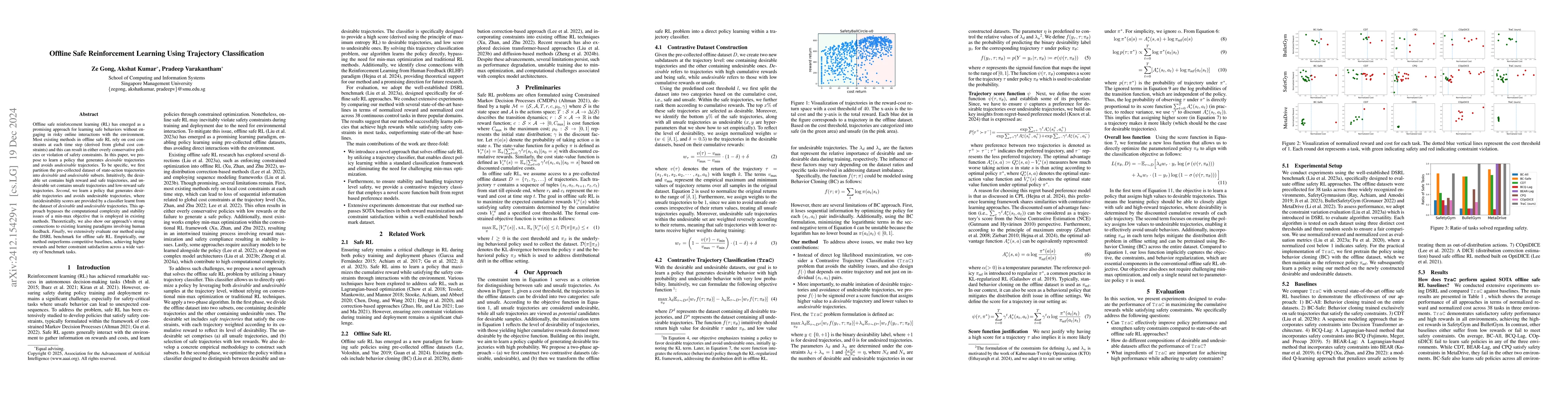 Thumbnail for Offline Safe Reinforcement Learning Using Trajectory Classification