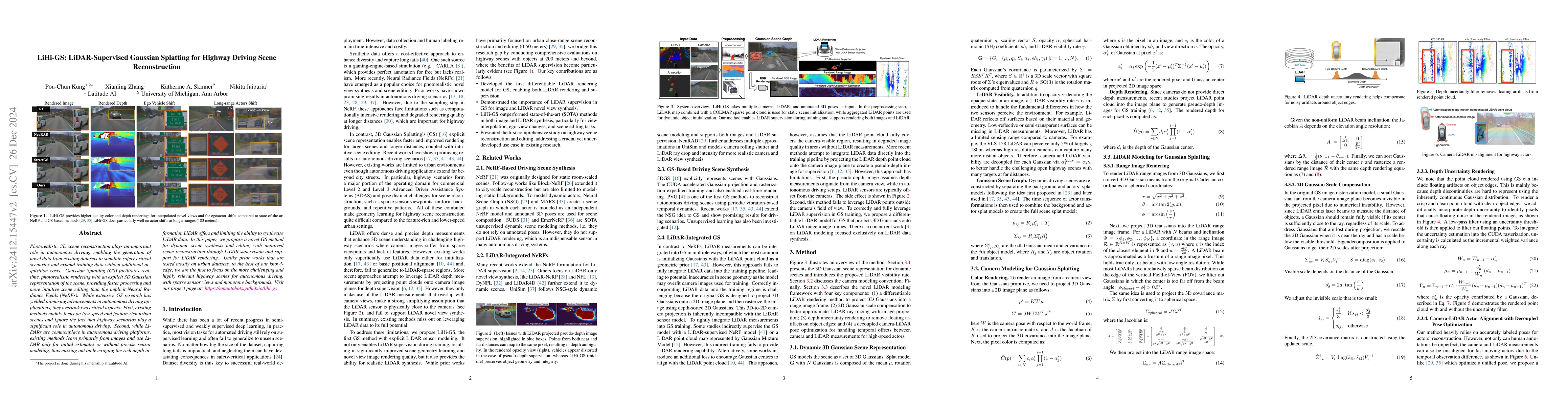 Thumbnail for LiHi-GS: LiDAR-Supervised Gaussian Splatting for Highway Driving Scene
  Reconstruction