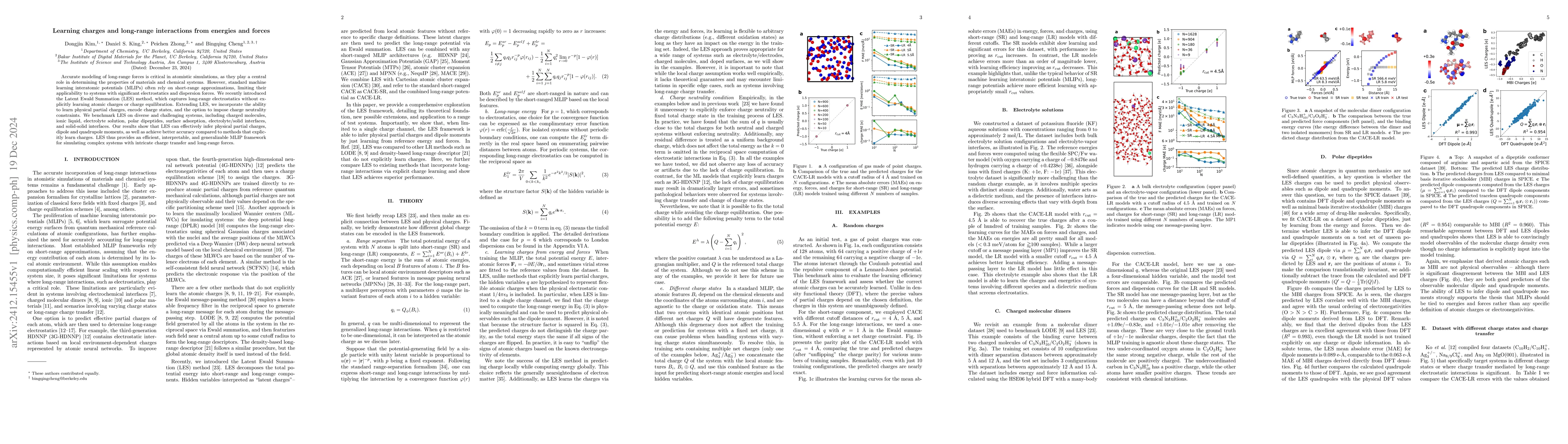 Thumbnail for Learning charges and long-range interactions from energies and forces