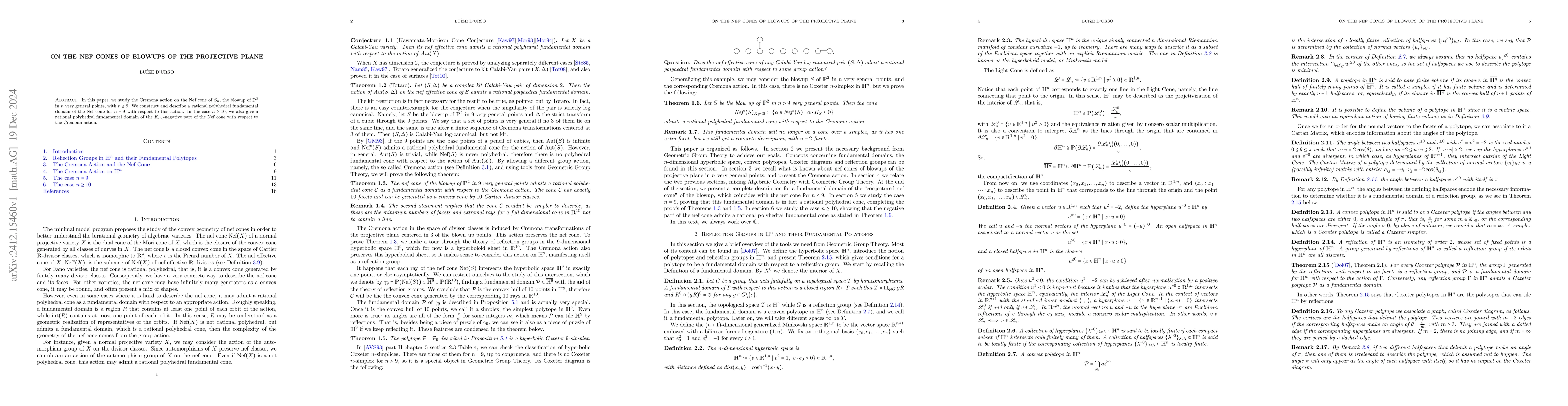 Thumbnail for On the Nef cones of blowups of the projective plane