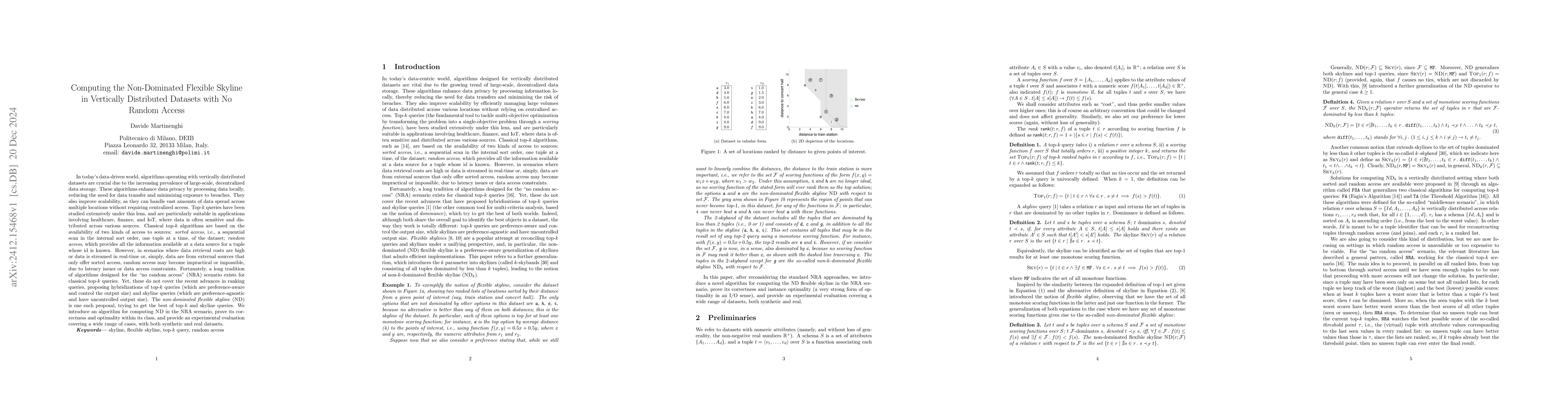 Thumbnail for Computing the Non-Dominated Flexible Skyline in Vertically Distributed
  Datasets with No Random Access