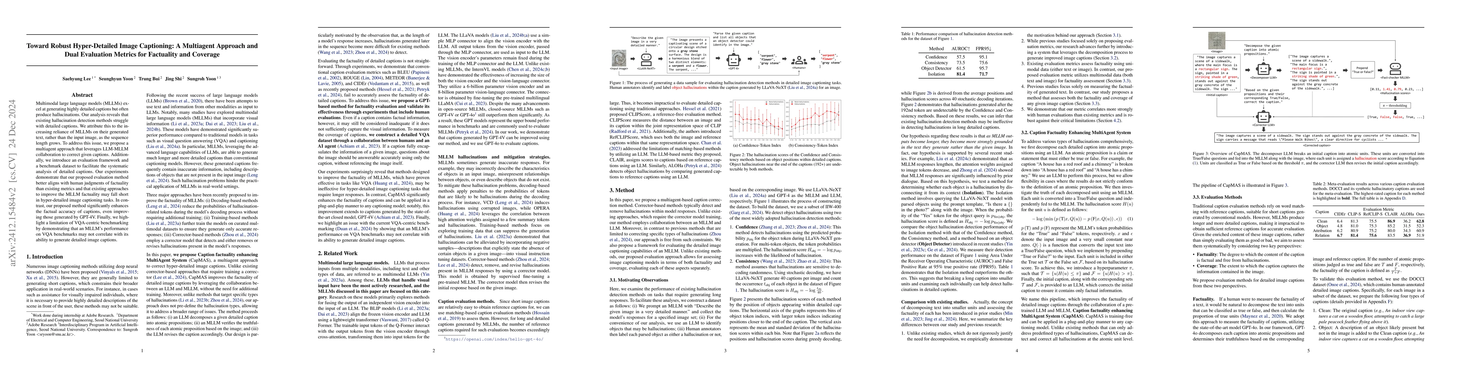 Thumbnail for Toward Robust Hyper-Detailed Image Captioning: A Multiagent Approach and
  Dual Evaluation Metrics for Factuality and Coverage