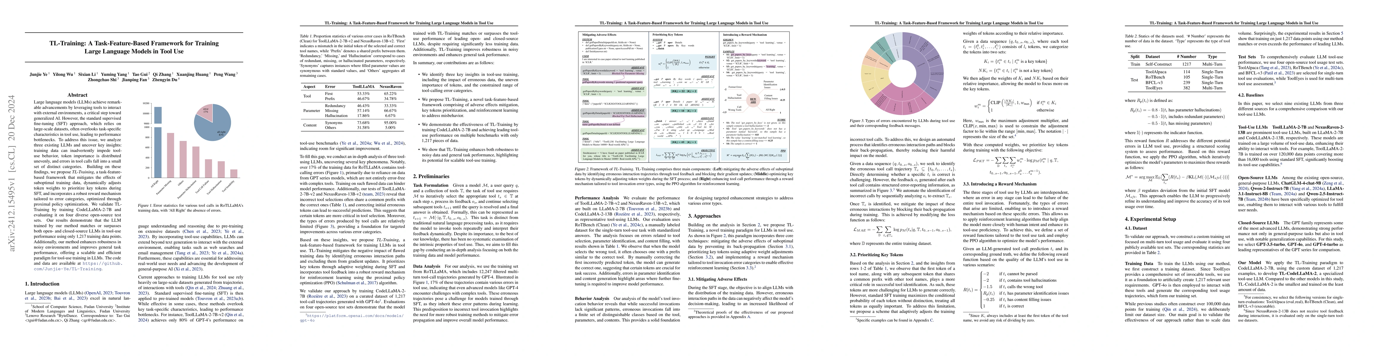 Thumbnail for TL-Training: A Task-Feature-Based Framework for Training Large Language
  Models in Tool Use