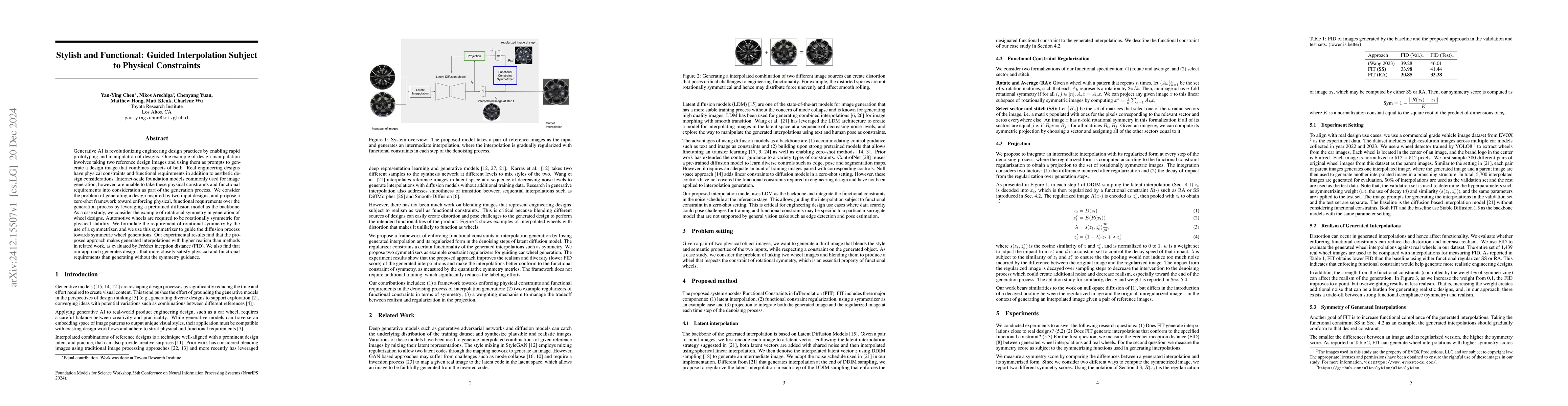 Thumbnail for Stylish and Functional: Guided Interpolation Subject to Physical
  Constraints