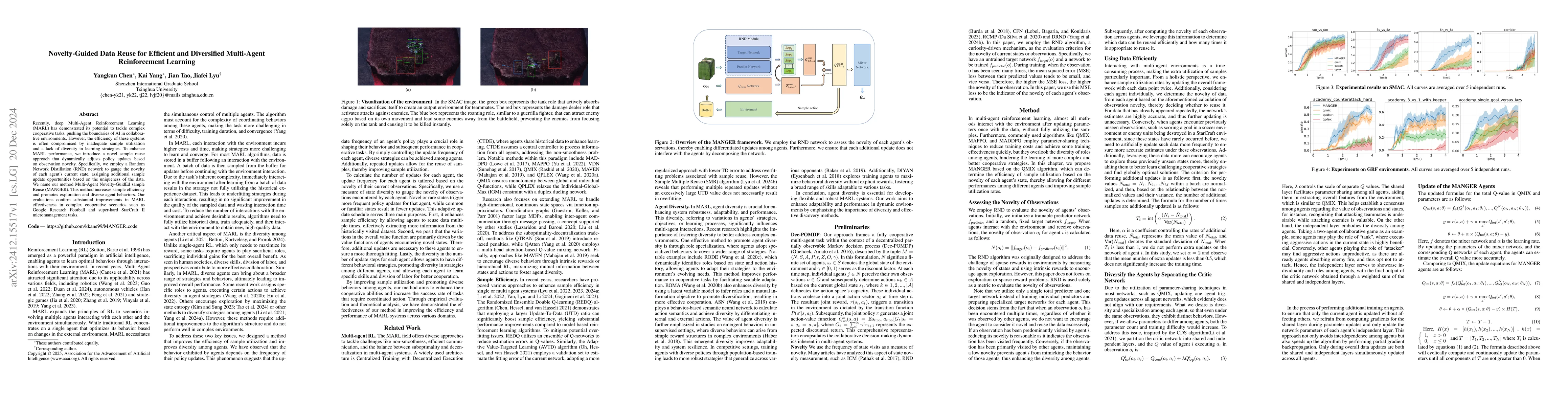 Thumbnail for Novelty-Guided Data Reuse for Efficient and Diversified Multi-Agent
  Reinforcement Learning
