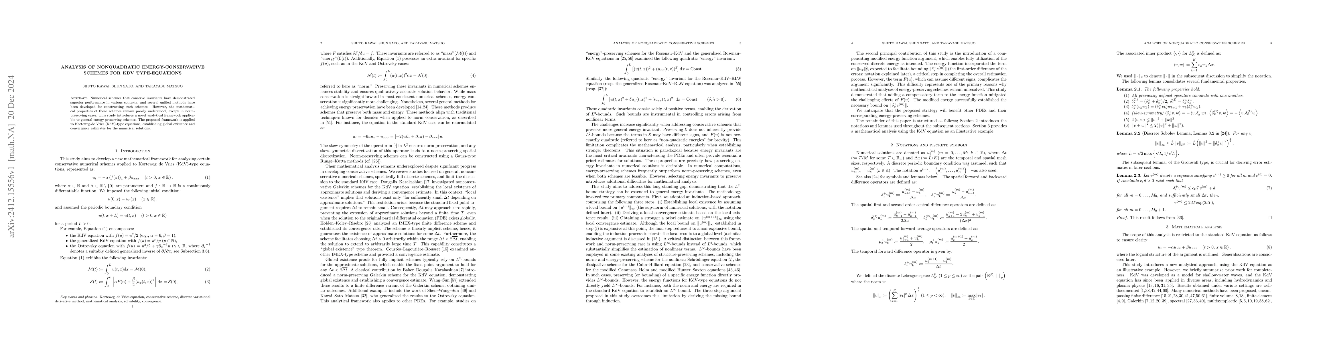 Thumbnail for Analysis of nonquadratic energy-conservative schemes for KdV
  type-equations