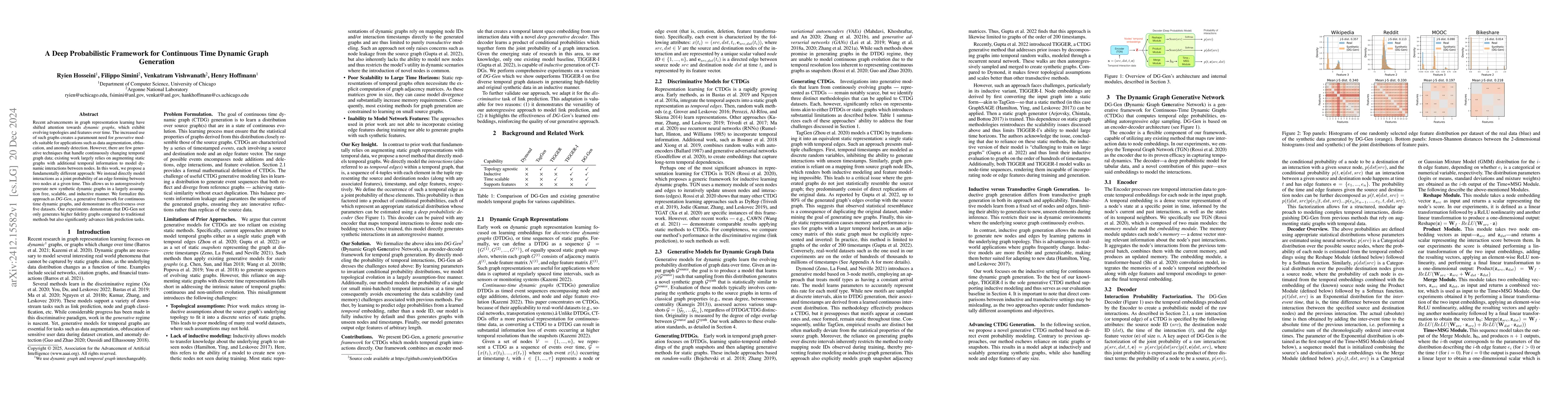 Thumbnail for A Deep Probabilistic Framework for Continuous Time Dynamic Graph
  Generation