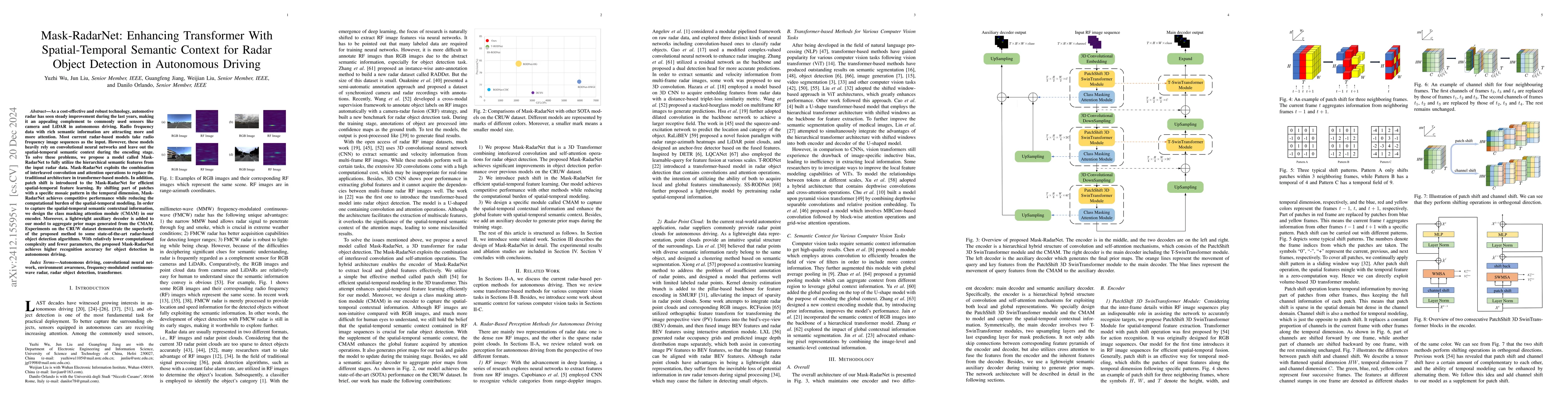Thumbnail for Mask-RadarNet: Enhancing Transformer With Spatial-Temporal Semantic
  Context for Radar Object Detection in Autonomous Driving