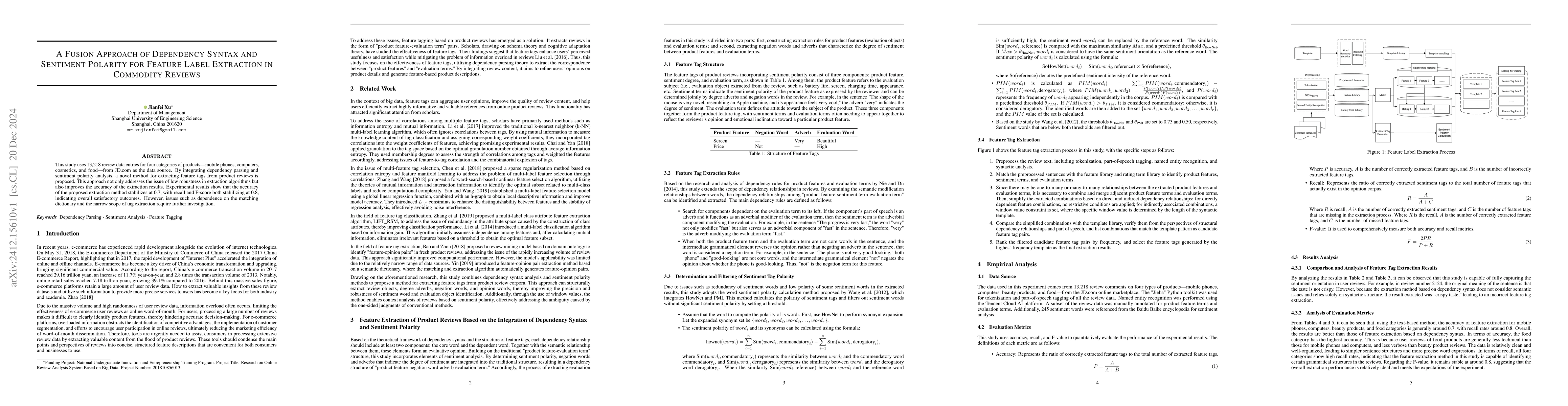 Thumbnail for A Fusion Approach of Dependency Syntax and Sentiment Polarity for
  Feature Label Extraction in Commodity Reviews