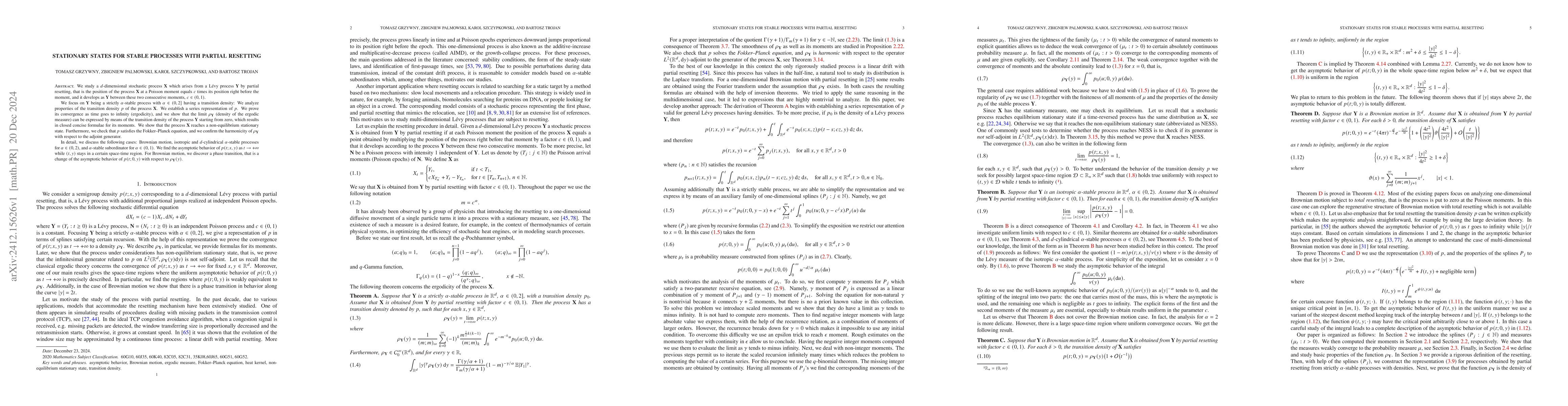 Thumbnail for Stationary states for stable processes with partial resetting