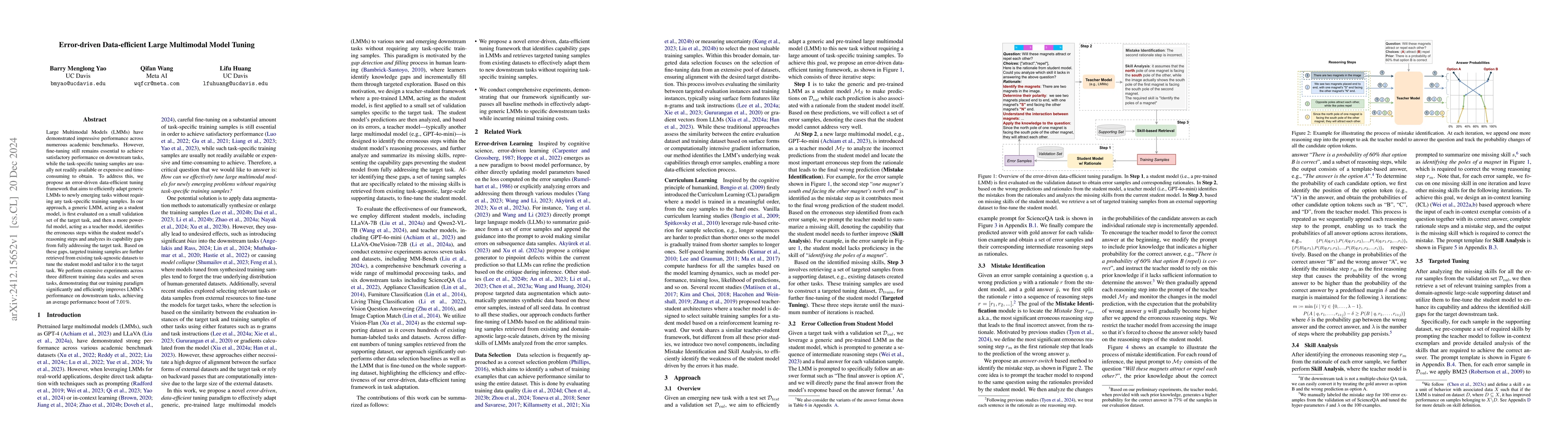 Thumbnail for Error-driven Data-efficient Large Multimodal Model Tuning