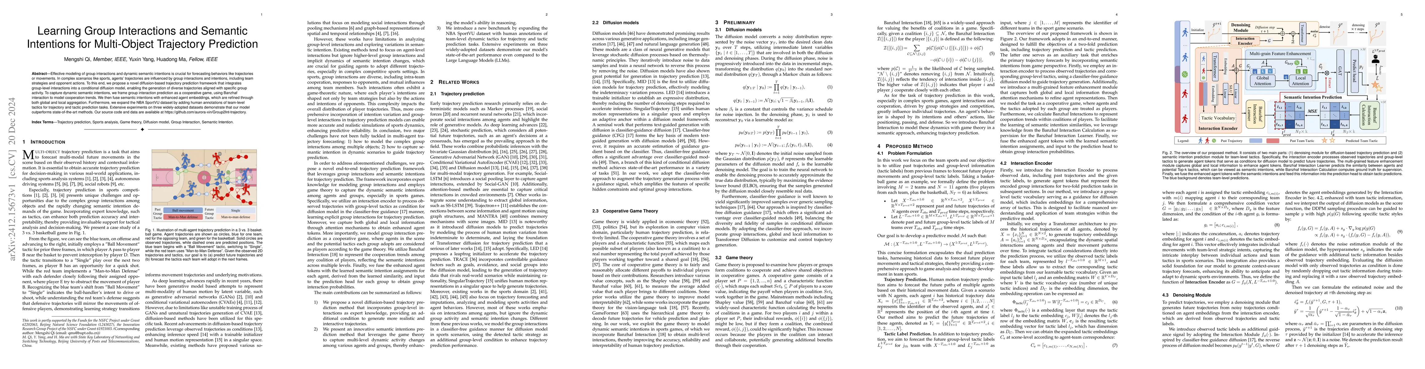 Thumbnail for Learning Group Interactions and Semantic Intentions for Multi-Object
  Trajectory Prediction