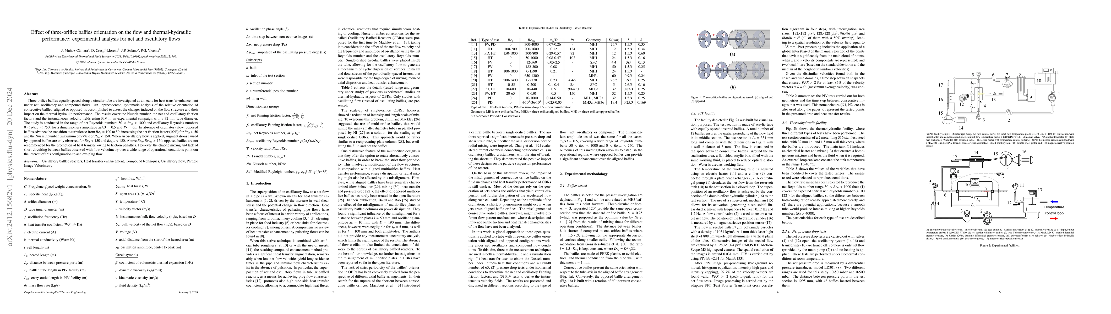 Thumbnail for Effect of three-orifice baffles orientation on the flow and
  thermal-hydraulic performance: experimental analysis for net and oscillatory
  flows
