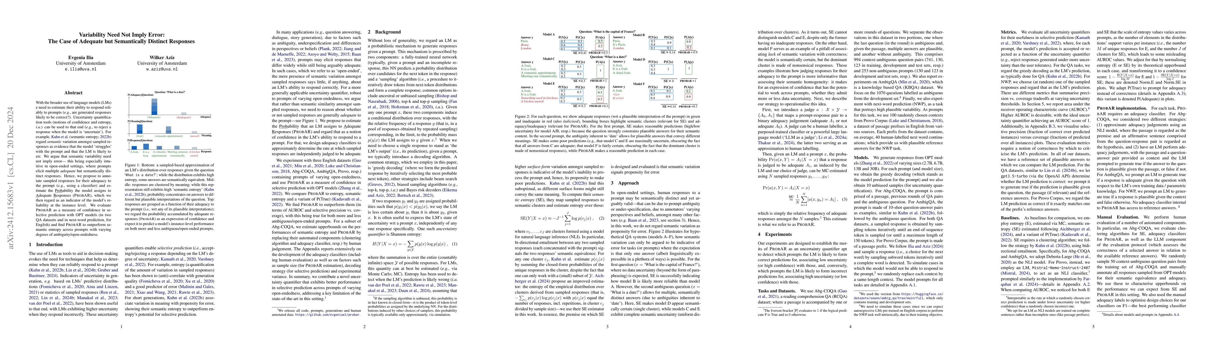 Thumbnail for Variability Need Not Imply Error: The Case of Adequate but Semantically
  Distinct Responses