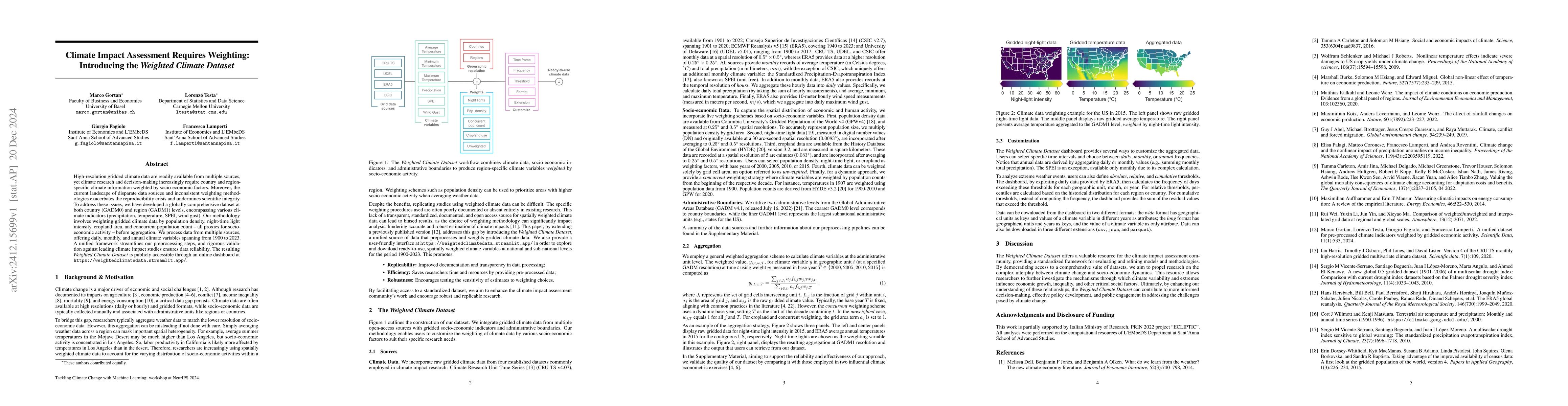 Thumbnail for Climate Impact Assessment Requires Weighting: Introducing the Weighted
  Climate Dataset