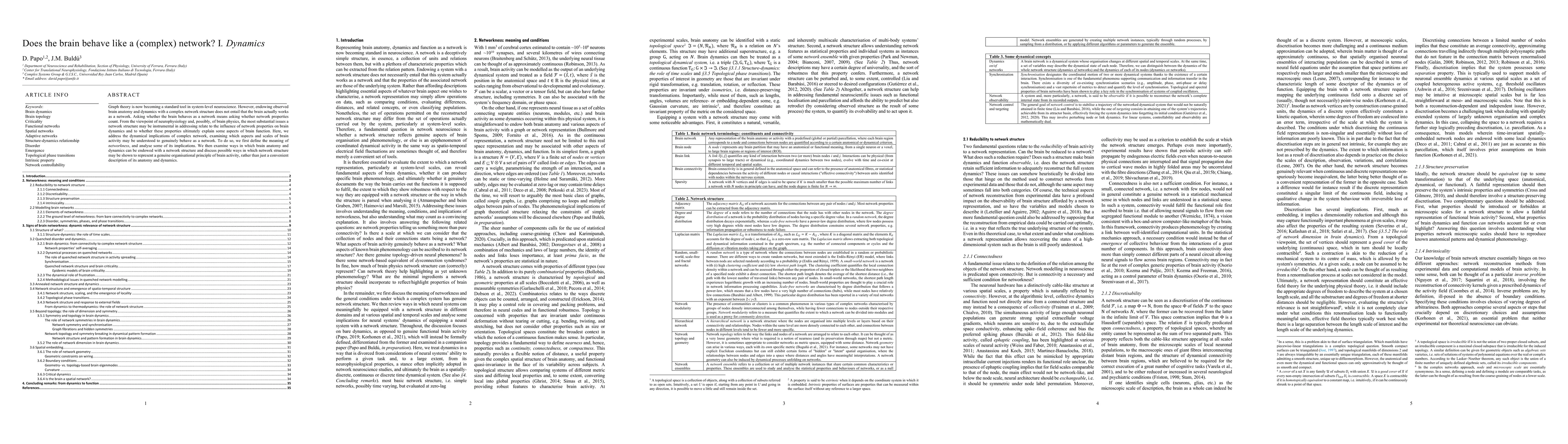 Thumbnail for Does the brain behave like a (complex) network? I. Dynamics