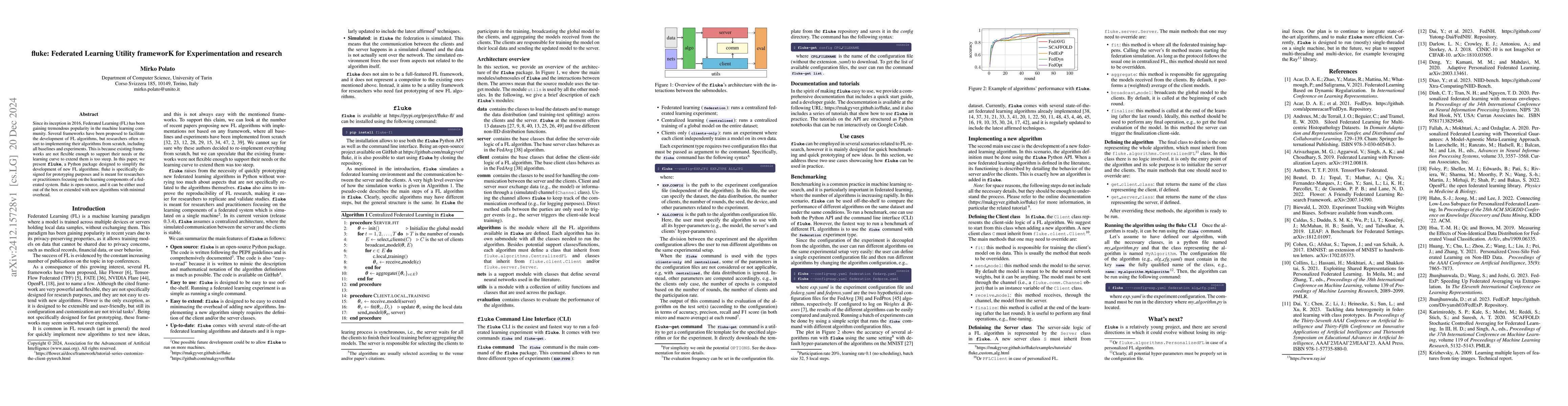 Thumbnail for fluke: Federated Learning Utility frameworK for Experimentation and
  research