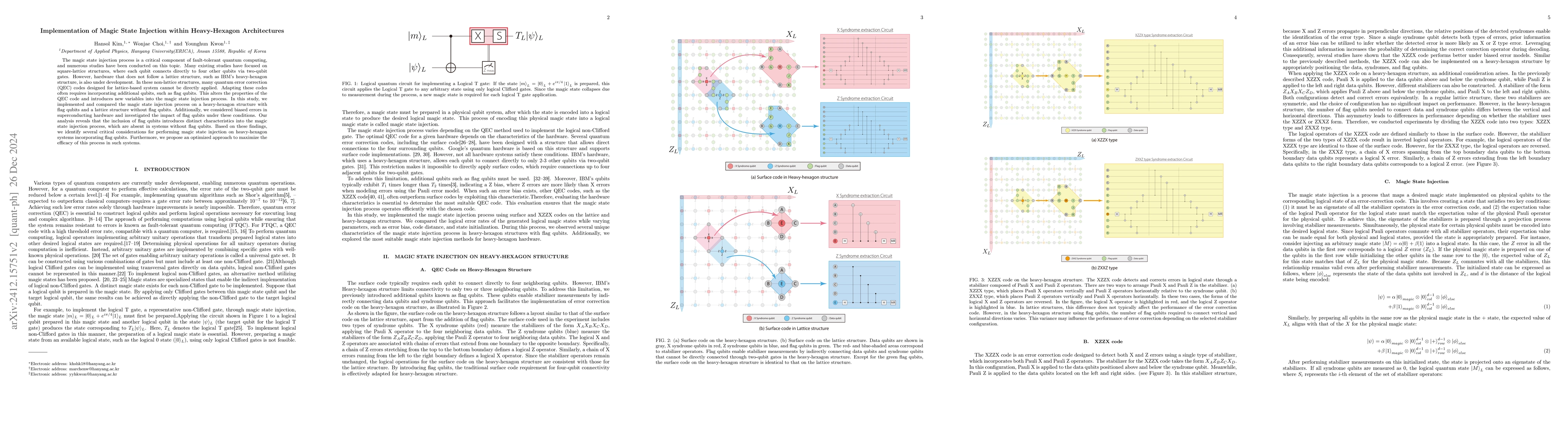 Thumbnail for Implementation of Magic State Injection within Heavy-Hexagon
  Architecture