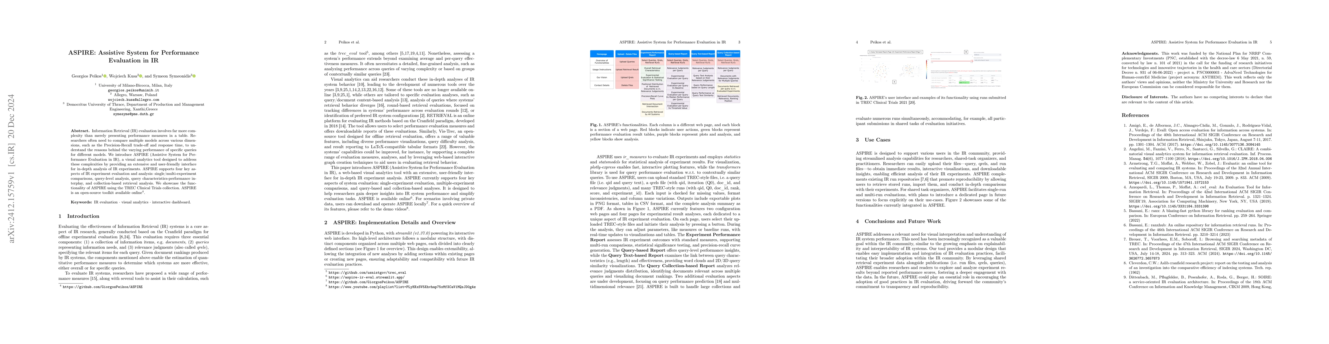 Thumbnail for ASPIRE: Assistive System for Performance Evaluation in IR
