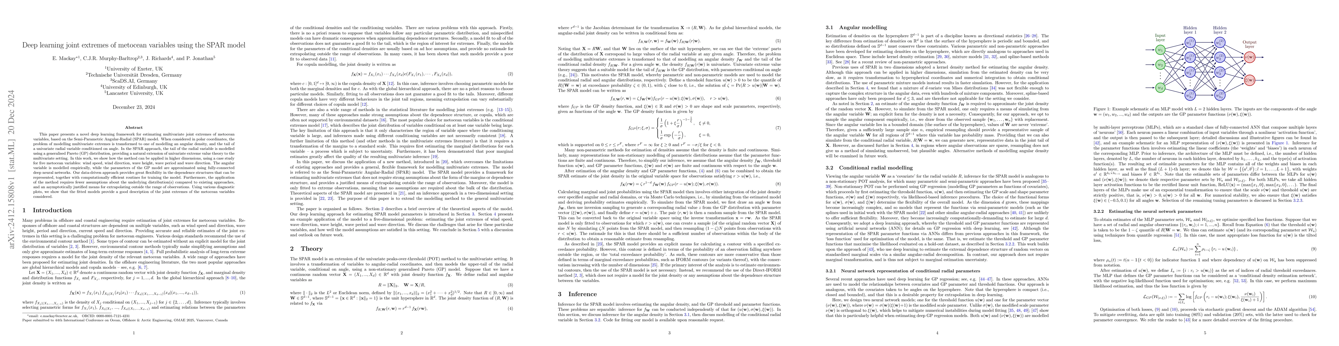 Thumbnail for Deep learning joint extremes of metocean variables using the SPAR model
