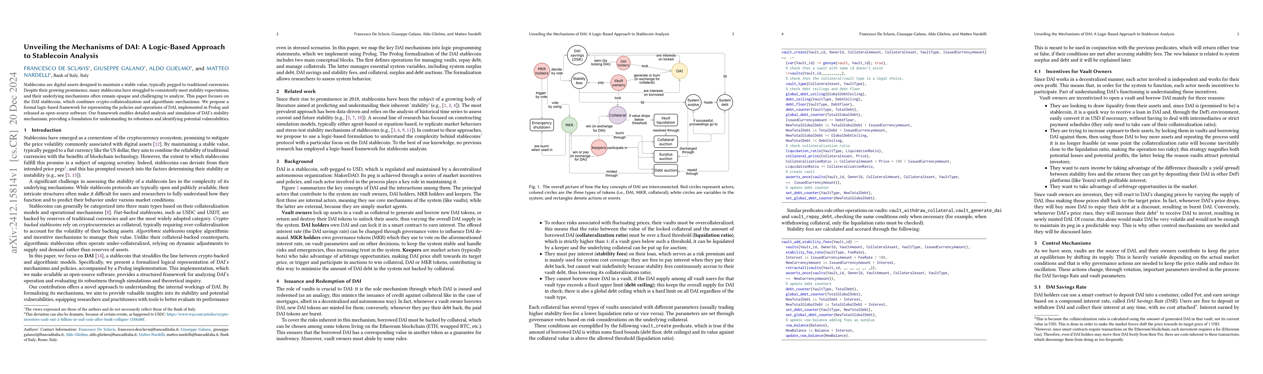 Thumbnail for Unveiling the Mechanisms of DAI: A Logic-Based Approach to Stablecoin
  Analysis