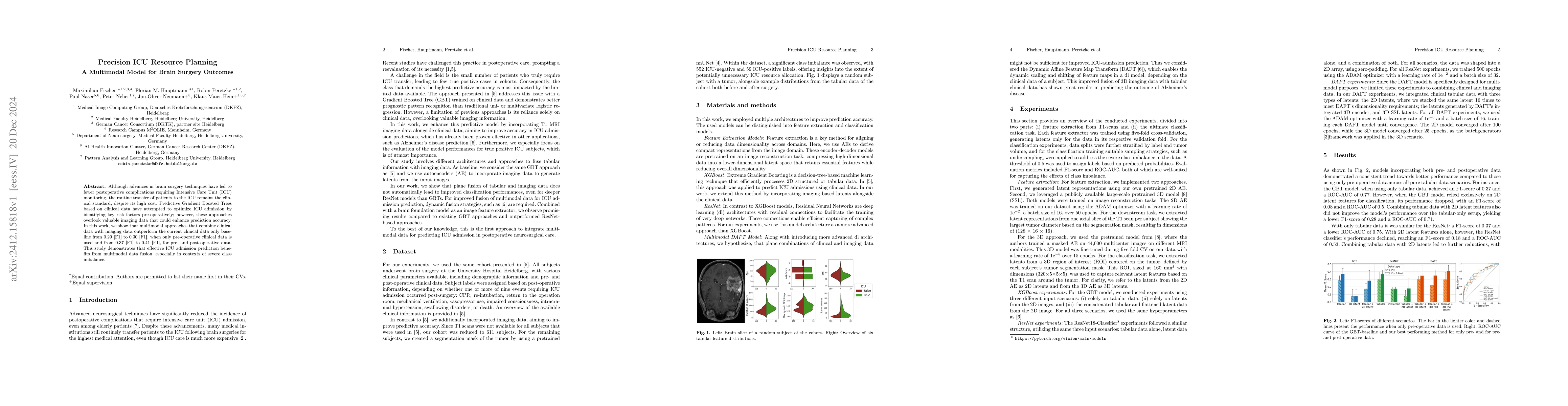 Thumbnail for Precision ICU Resource Planning: A Multimodal Model for Brain Surgery
  Outcomes