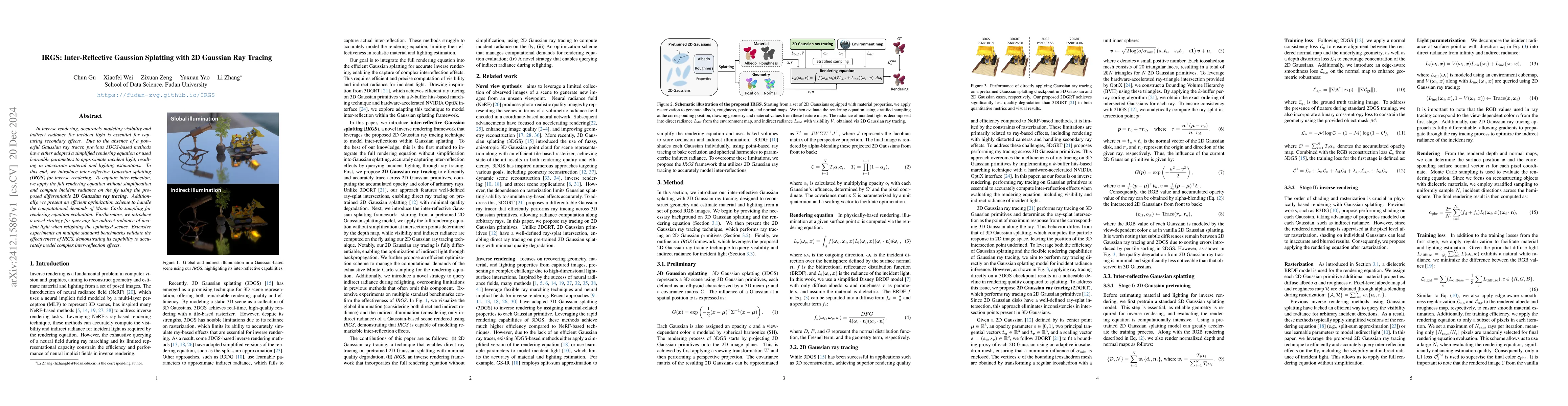Thumbnail for IRGS: Inter-Reflective Gaussian Splatting with 2D Gaussian Ray Tracing
