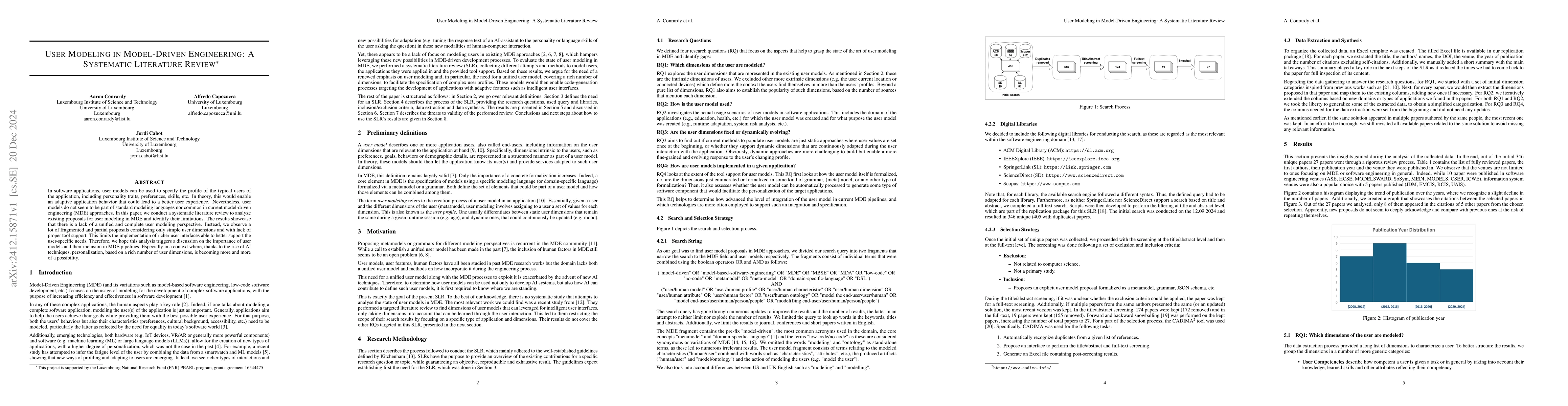 Thumbnail for User Modeling in Model-Driven Engineering: A Systematic Literature
  Review