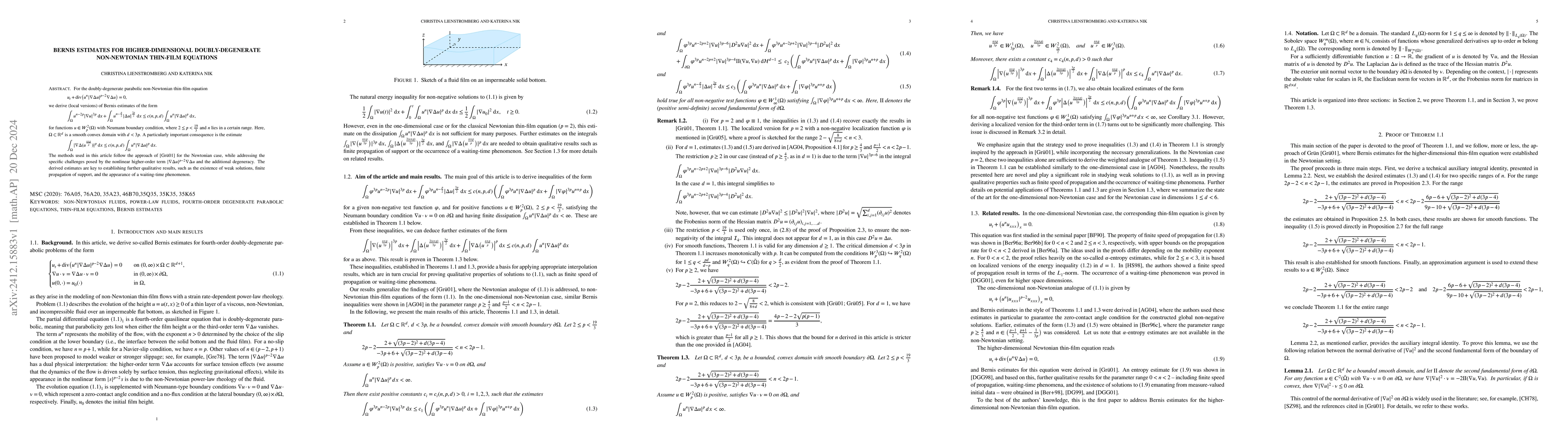 Thumbnail for Bernis estimates for higher-dimensional doubly-degenerate non-Newtonian
  thin-film equations