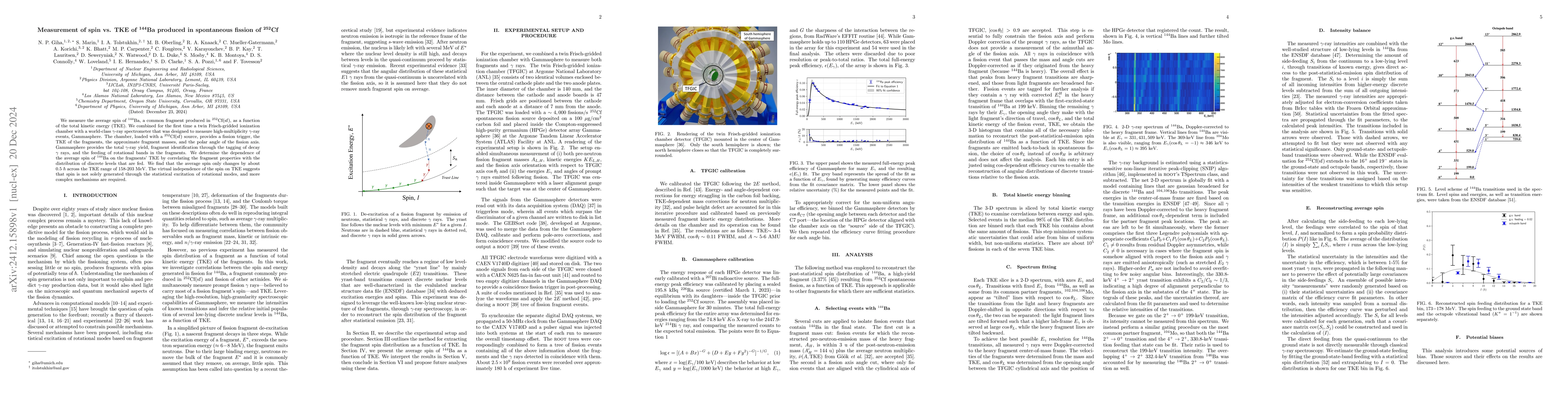 Thumbnail for Meaurement of spin vs. TKE of $^{144}$Ba produced in spontaneous fission
  of $^{252}$Cf