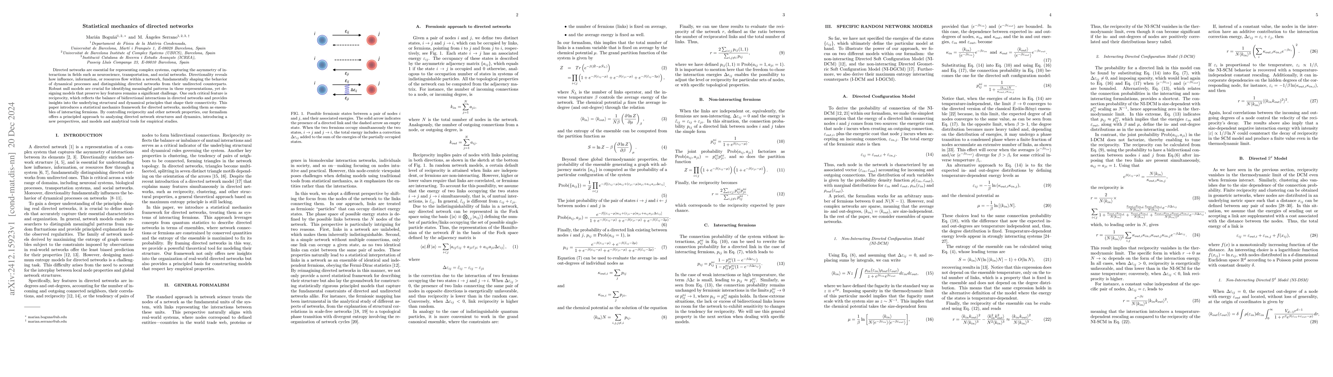 Thumbnail for Statistical mechanics of directed networks
