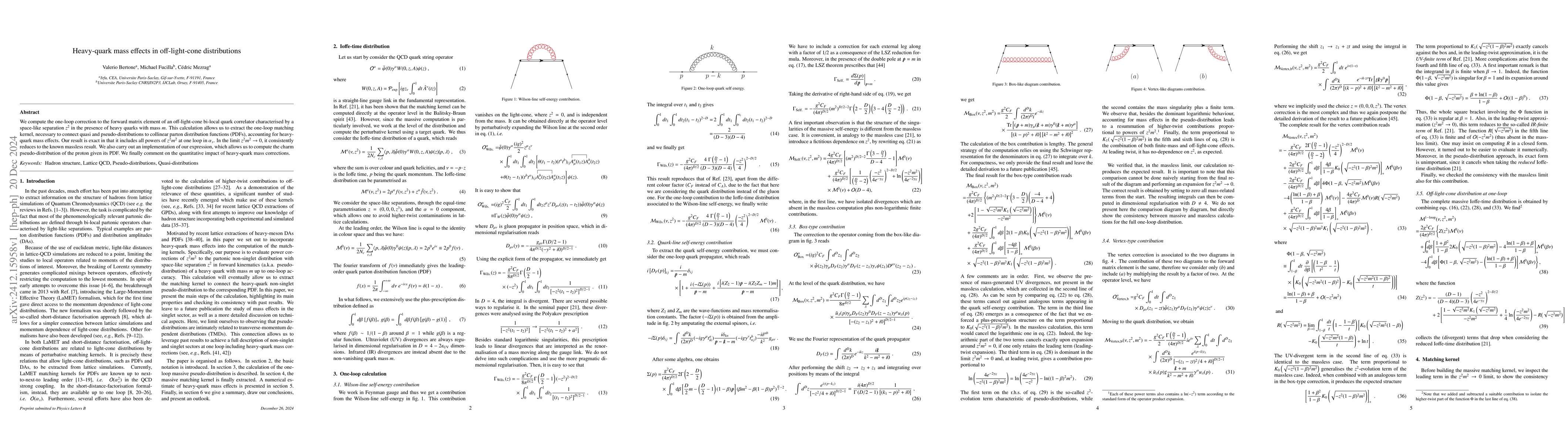 Thumbnail for Heavy-quark mass effects in off-light-cone distributions