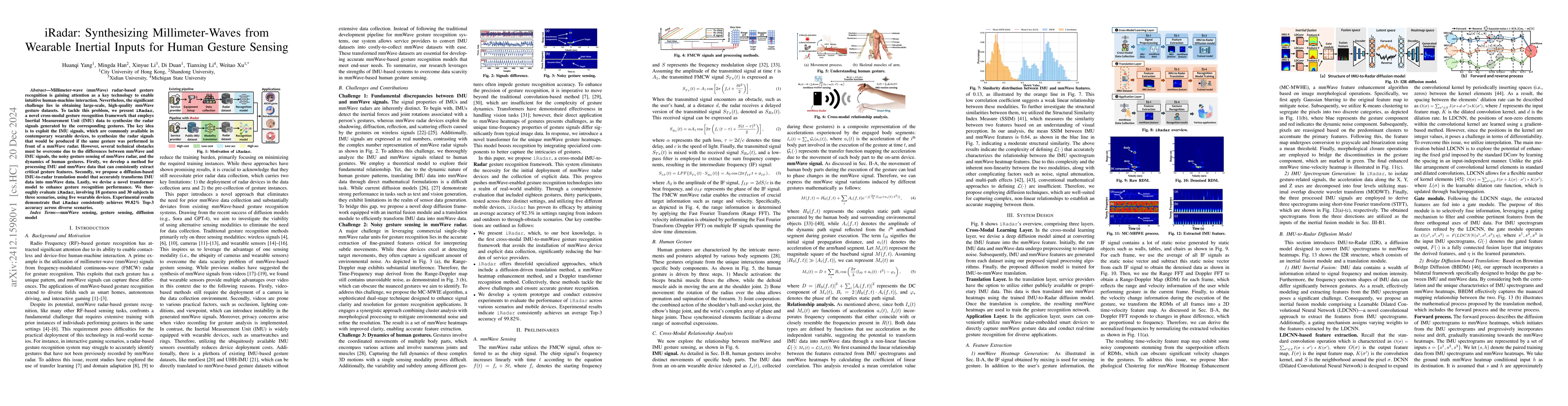Thumbnail for iRadar: Synthesizing Millimeter-Waves from Wearable Inertial Inputs for
  Human Gesture Sensing