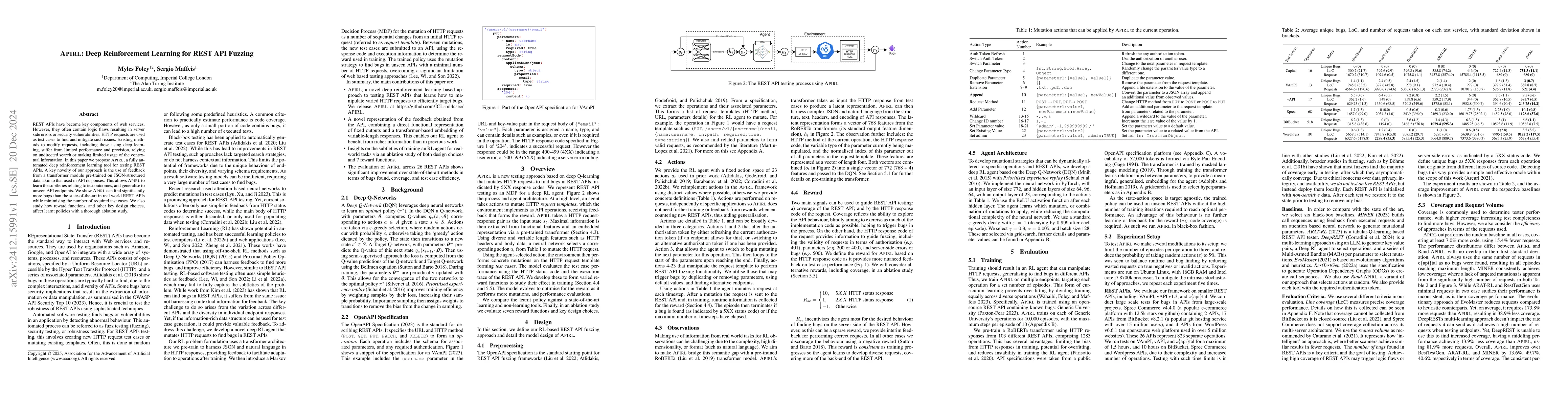 Thumbnail for APIRL: Deep Reinforcement Learning for REST API Fuzzing