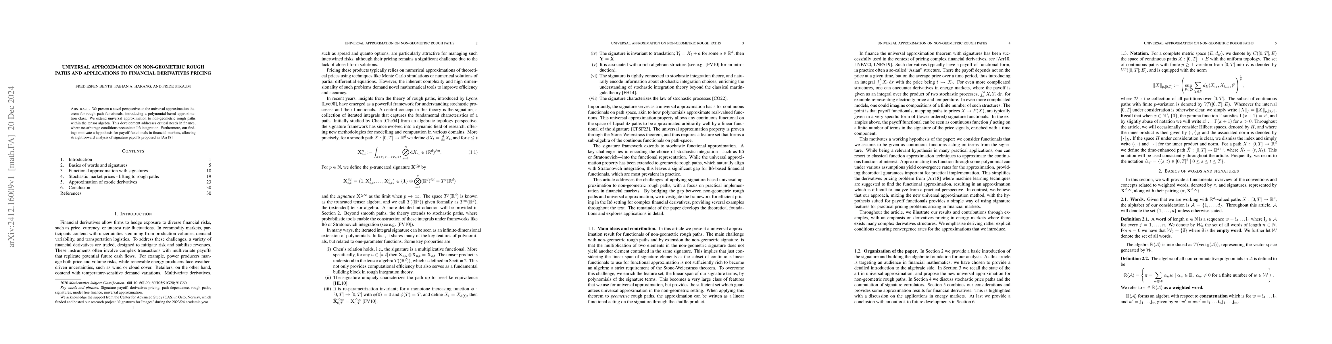 Thumbnail for Universal approximation on non-geometric rough paths and applications to
  financial derivatives pricing