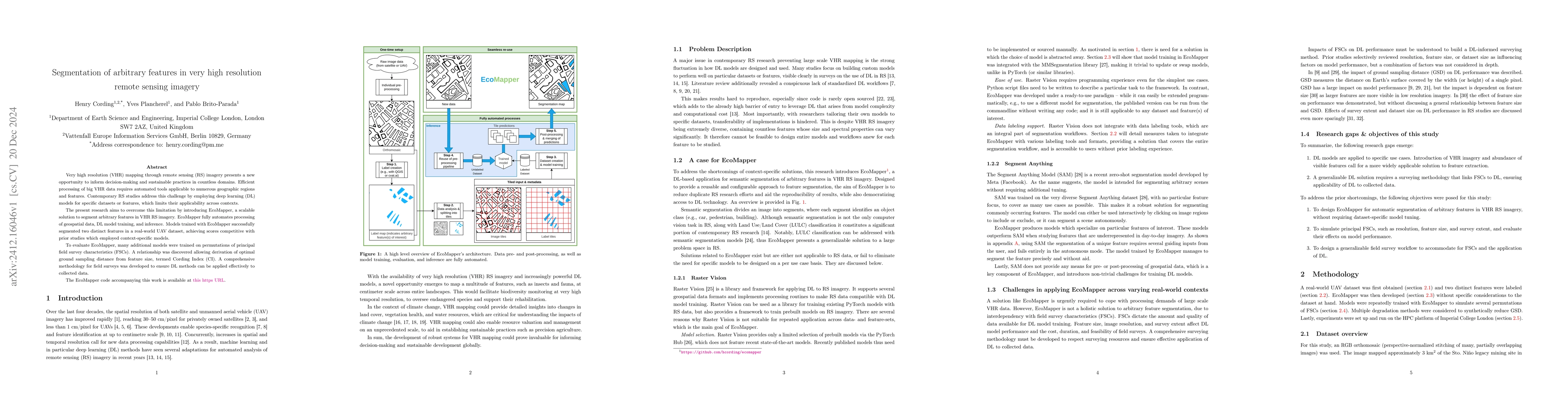 Thumbnail for Segmentation of arbitrary features in very high resolution remote
  sensing imagery
