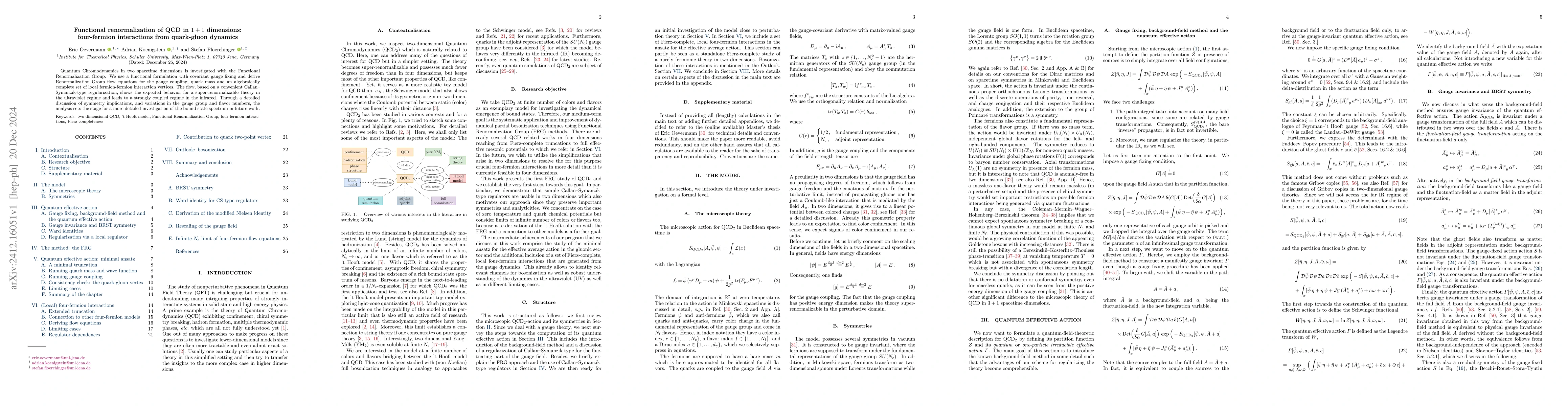 Thumbnail for Functional renormalization of QCD in $1 + 1$ dimensions: four-fermion
  interactions from quark-gluon dynamics