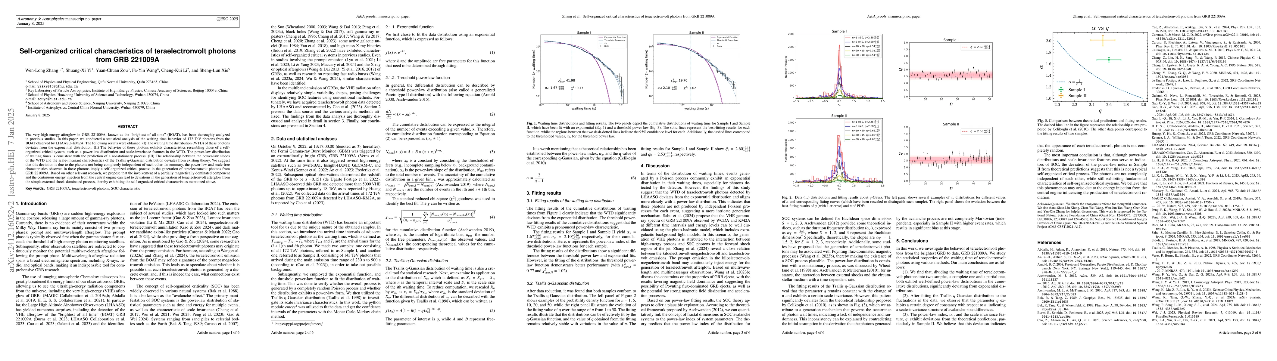 Thumbnail for Self-organized critical characteristics of TeV-photons from GRB 221009A