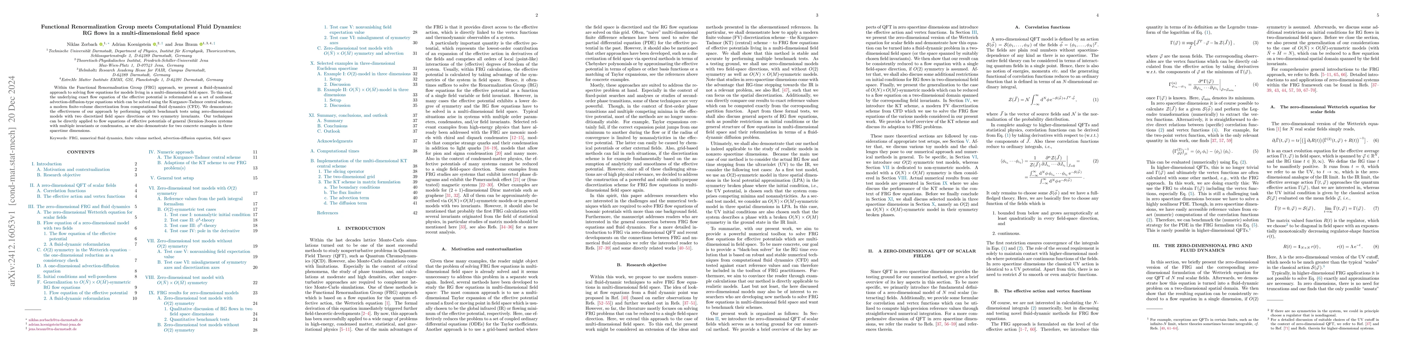 Thumbnail for Functional Renormalization Group meets Computational Fluid Dynamics: RG
  flows in a multi-dimensional field space