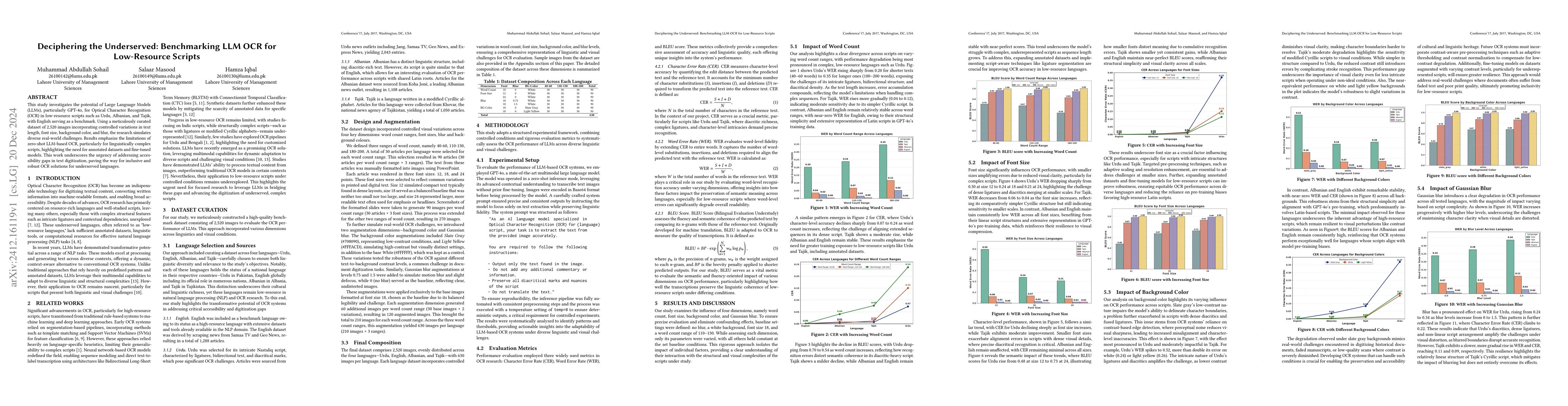 Thumbnail for Deciphering the Underserved: Benchmarking LLM OCR for Low-Resource
  Scripts