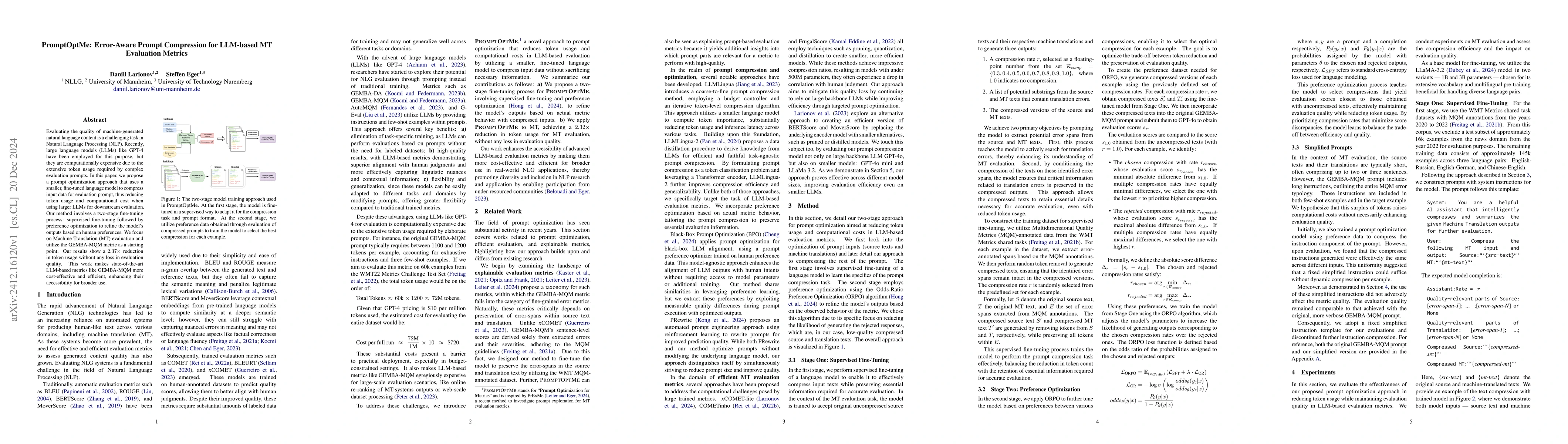 Thumbnail for PromptOptMe: Error-Aware Prompt Compression for LLM-based MT Evaluation
  Metrics