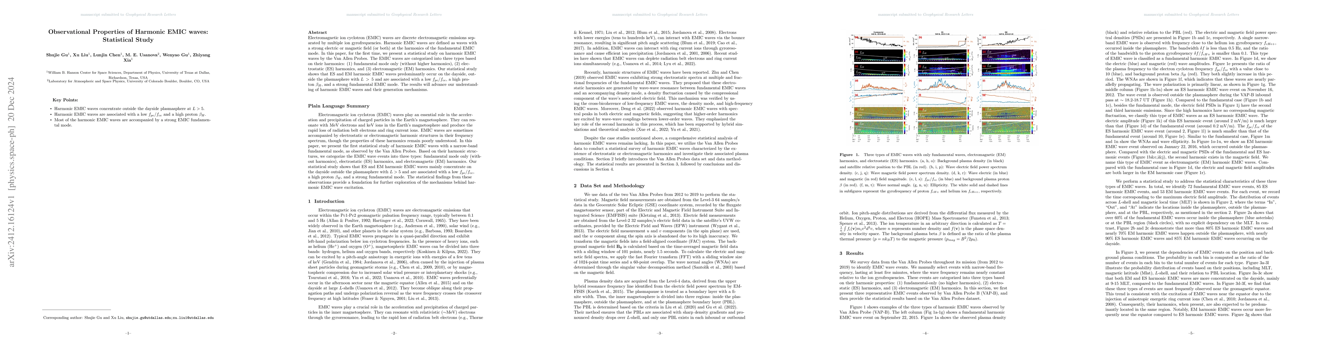 Thumbnail for Observational Properties of Harmonic EMIC waves: Statistical Study