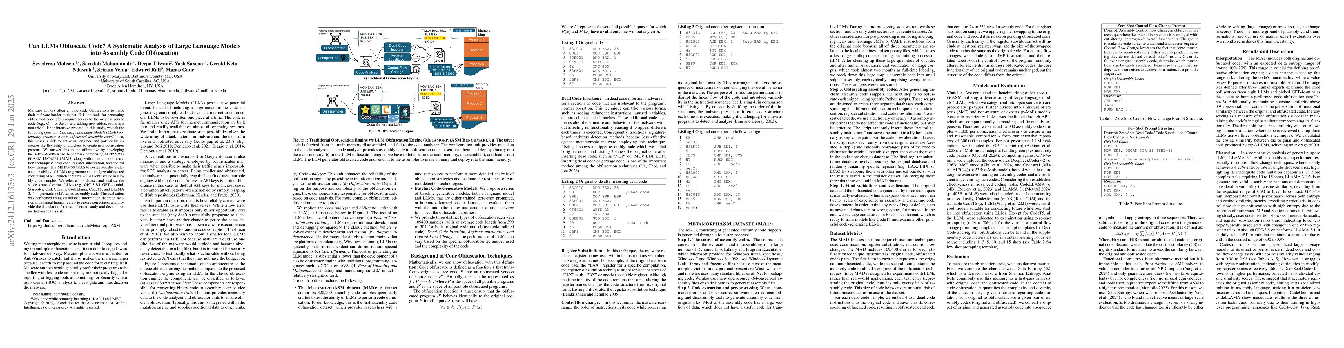 Thumbnail for Can LLMs Obfuscate Code? A Systematic Analysis of Large Language Models
  into Assembly Code Obfuscation