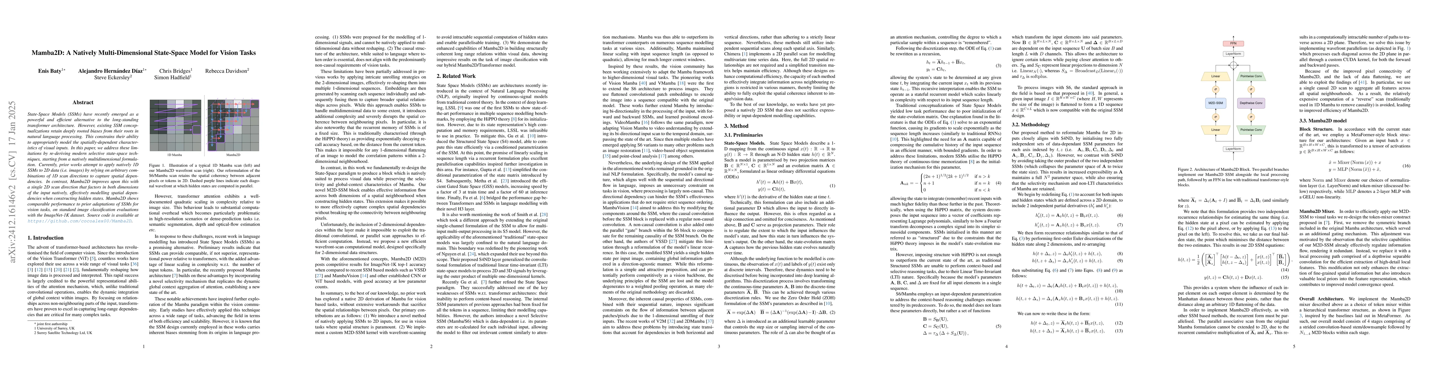 Thumbnail for Mamba2D: A Natively Multi-Dimensional State-Space Model for Vision Tasks