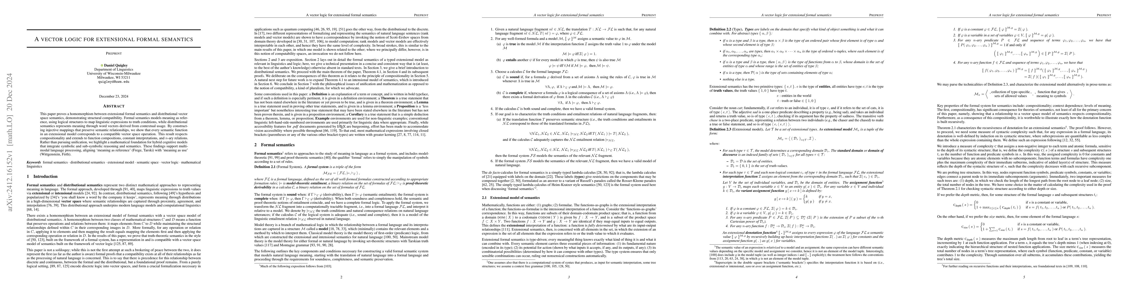 Thumbnail for A vector logic for extensional formal semantics
