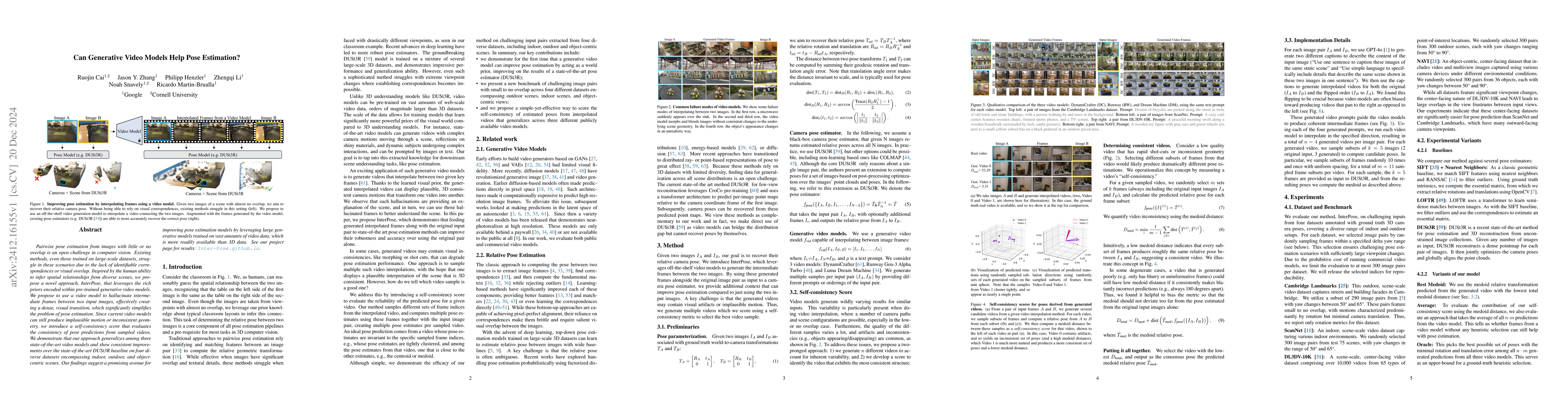 Thumbnail for Can Generative Video Models Help Pose Estimation?