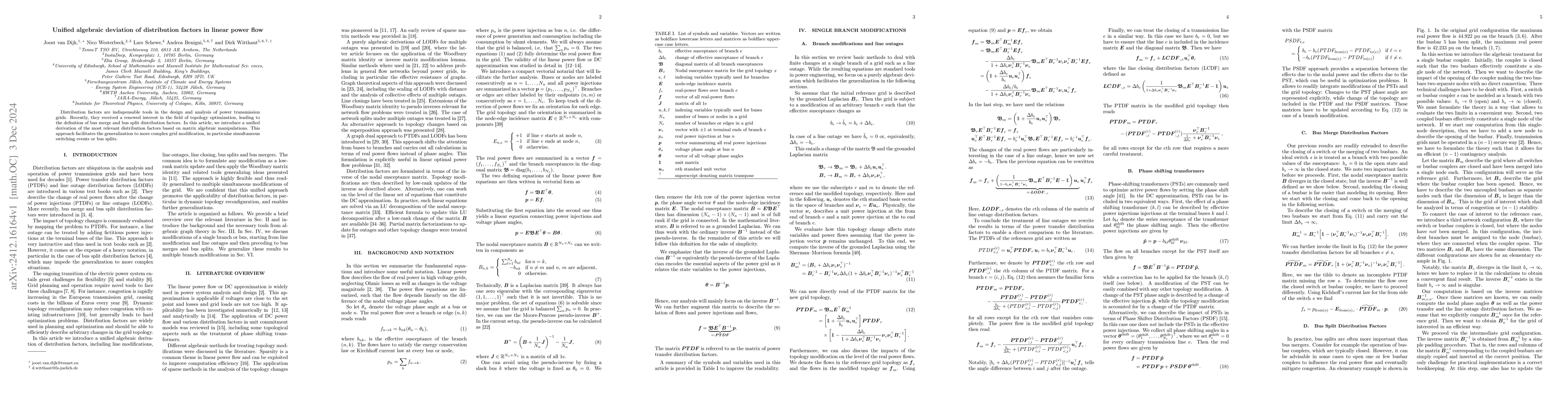 Thumbnail for Unified algebraic deviation of distribution factors in linear power flow
