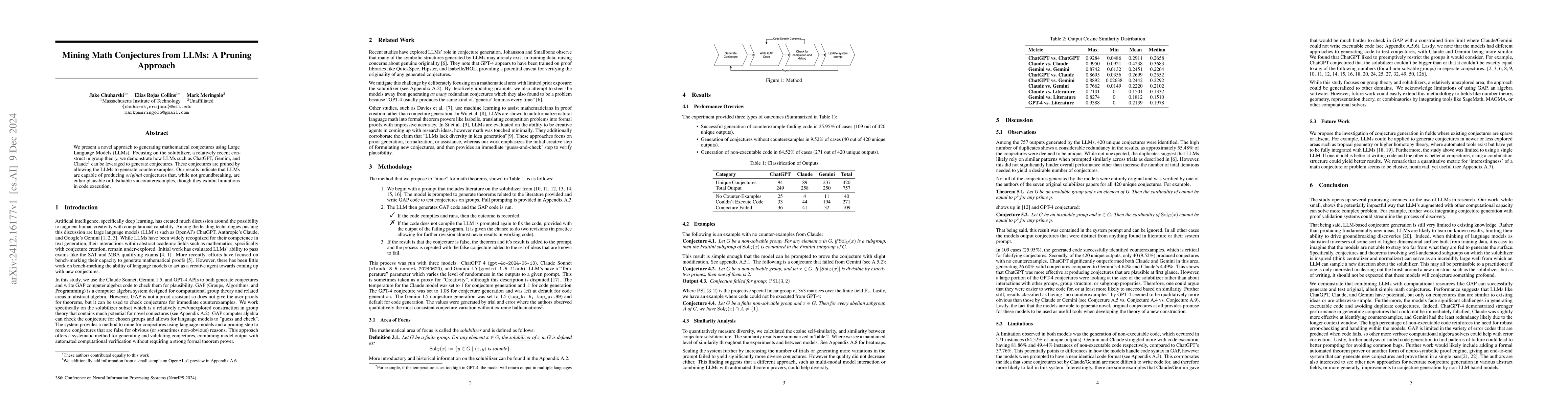 Thumbnail for Mining Math Conjectures from LLMs: A Pruning Approach